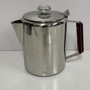 Texsport 9 Cup Coffee Percolator 13215 Stainless Steel Camping/Stove Top